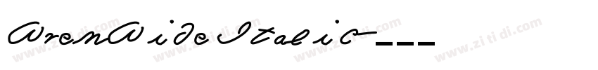 WrenWide Italic字体转换